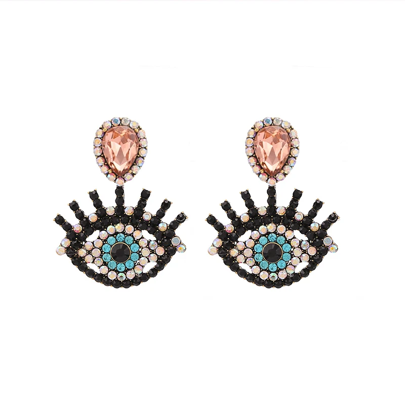 Crystal stone earrings sutd earrings for women statement earrings Champagne