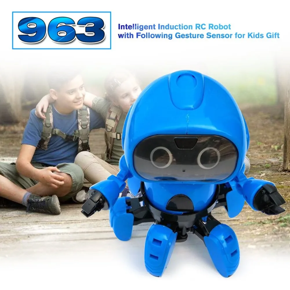 Kids 963 Intelligent Induction RC Robot Toys Model with Following Gesture Sensor Obstacle Avoidance Baby Learning Toy Gift
Kids 963 Intelligent Induction RC Robot Toys Model with Following Gesture Sensor Obstacle Avoidance Baby Learning Toy Gift