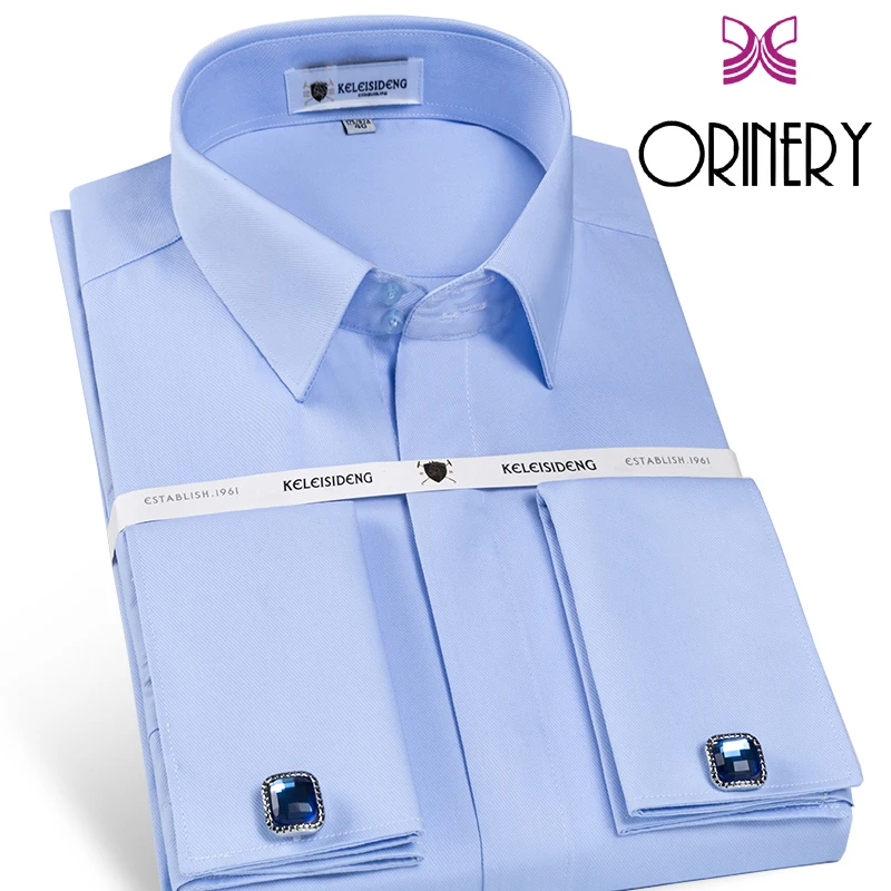 ORINERY 2018 New Arrival French Cuff Mens Shirt With Cufflinks Fashion Brand Long Sleeve Camisa Masculina Dress Shirt Size S-4XL
ORINERY 2018 New Arrival French Cuff Mens Shirt With Cufflinks Fashion Brand Long Sleeve Camisa Masculina Dress Shirt Size S-4XL