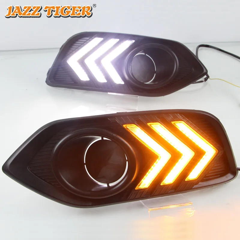 JAZZ TIGER Flowing Turn Yellow Signal Function 12V Car DRL Lamp LED Daytime Running Light Daylight For Honda HR-V Vezel 2019
JAZZ TIGER Flowing Turn Yellow Signal Function 12V Car DRL Lamp LED Daytime Running Light Daylight For Honda HR-V Vezel 2019