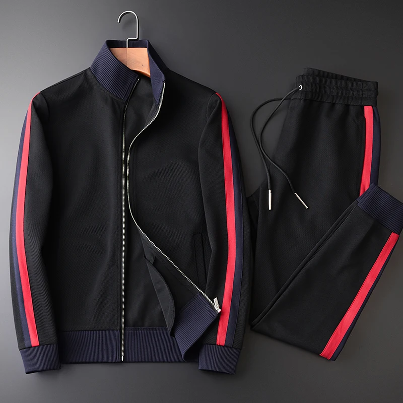 Minglu Sweatshirts Men Hight Quality Side Ribbon Design 2-piece Sweatshirt With Pants Stand Collar Zipper Sweatshirts For Men
Minglu Sweatshirts Men Hight Quality Side Ribbon Design 2-piece Sweatshirt With Pants Stand Collar Zipper Sweatshirts For Men