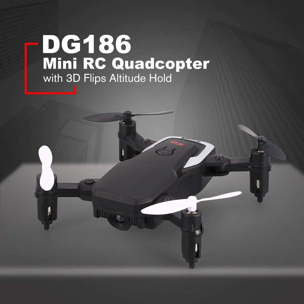 

DG186 Mini RC 2.4G Foldable RC Quadcopter Drone Aircraft with Altitude Hold One Key Return Headless Mode 3D Flips for Gift