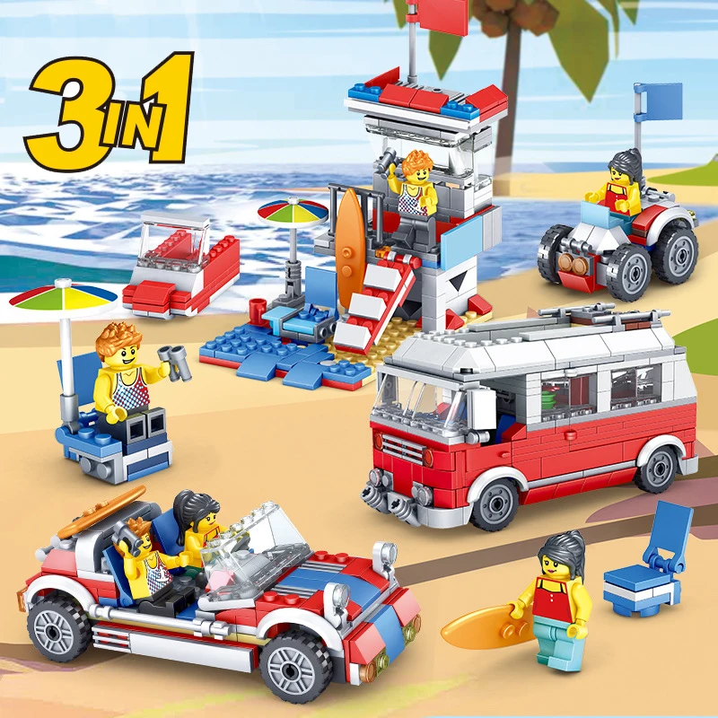 New 374pcs Creator Series 3 in 1 Camping Van Outing Travel Car Model Building Blocks Compatible Legoinglys Playmobil Toy for Kid
New 374pcs Creator Series 3 in 1 Camping Van Outing Travel Car Model Building Blocks Compatible Legoinglys Playmobil Toy for Kid