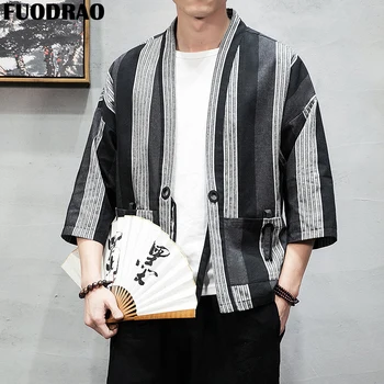 FUODRAO Kimono Jacket Men Chinese Cardigan Coats Japan Style Striped Jackets Men Windbreaker Streetwear Men Clothing 5XL J134 
FUODRAO Kimono Jacket Men Chinese Cardigan Coats Japan Style Striped Jackets Men Windbreaker Streetwear Men Clothing 5XL J134