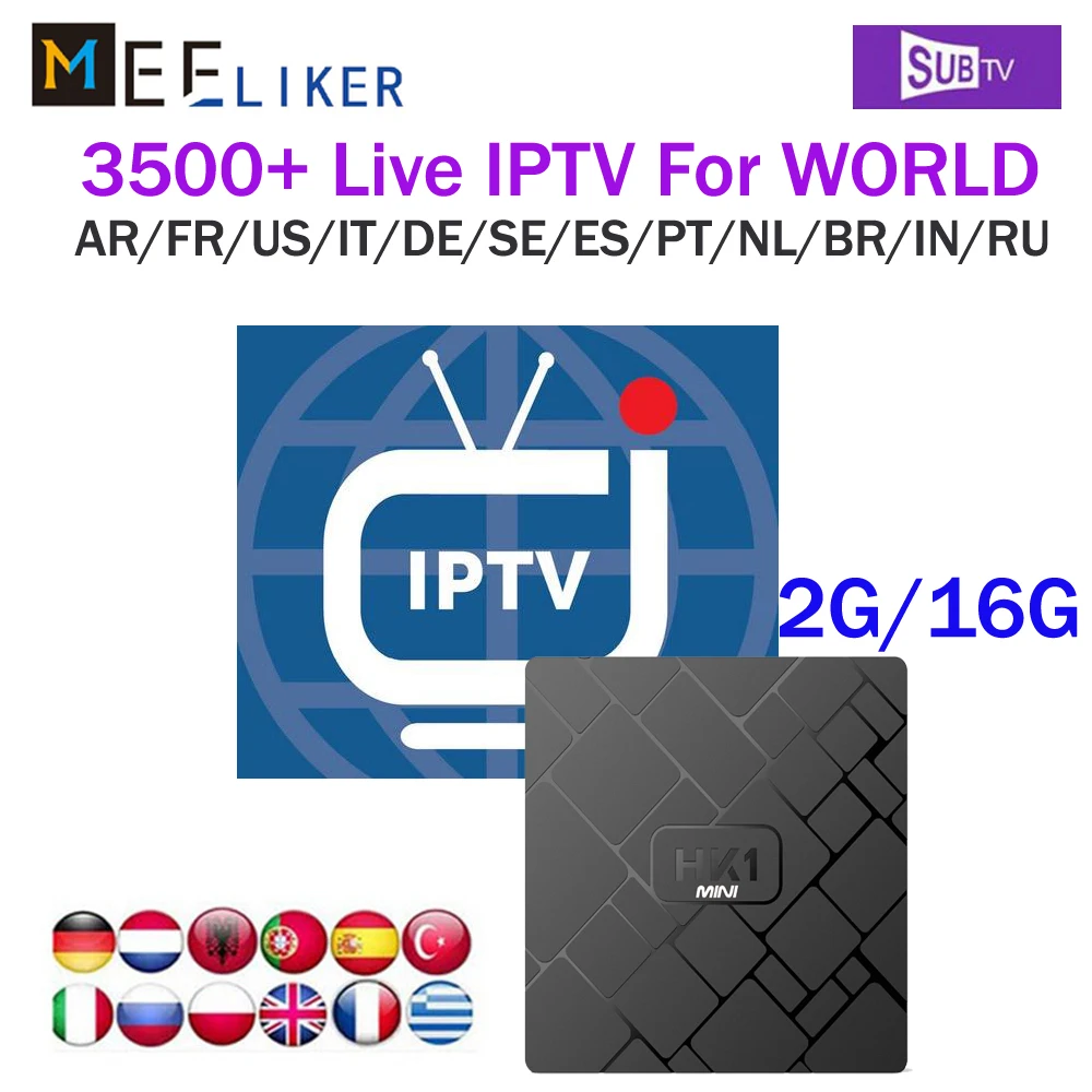 With SUBTV 1year IPTV Live Europe Lations chanenls HK1 MINI Android 8.1 Smart TV BOX RK3229 2GB Ram 16G Rom H.265 4K arabic iptv
With SUBTV 1year IPTV Live Europe Lations chanenls HK1 MINI Android 8.1 Smart TV BOX RK3229 2GB Ram 16G Rom H.265 4K arabic iptv