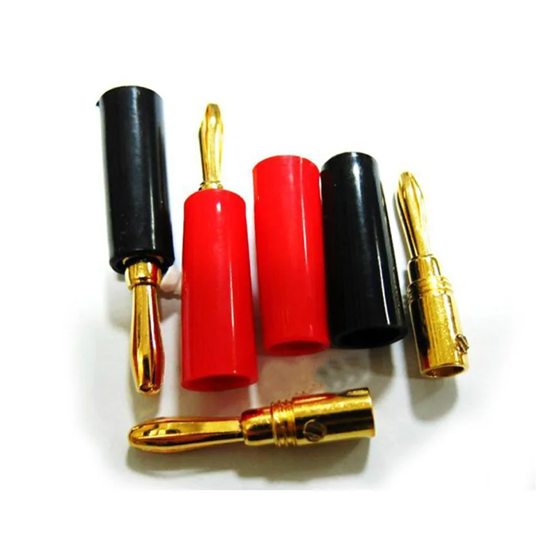 50pcs/lot 4mm Banana Plug Gold Plated Connector Jack Banana Head Black and Red Color
50pcs/lot 4mm Banana Plug Gold Plated Connector Jack Banana Head Black and Red Color