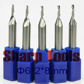 6 x 2 x 8mm Single Flute Carbide End Mill Cutter CNC Bit Spiral Wood Router Tools, Micro Engraving Milling Cutters for Acrylic
6 x 2 x 8mm Single Flute Carbide End Mill Cutter CNC Bit Spiral Wood Router Tools, Micro Engraving Milling Cutters for Acrylic