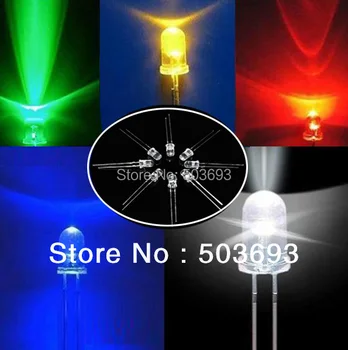 5colors each 100pcs total 500pcs UltraBright Red/Green/Blue/White/Yellow Ultra Bright 5mm Round LED Diode
5colors each 100pcs total 500pcs UltraBright Red/Green/Blue/White/Yellow Ultra Bright 5mm Round LED Diode
