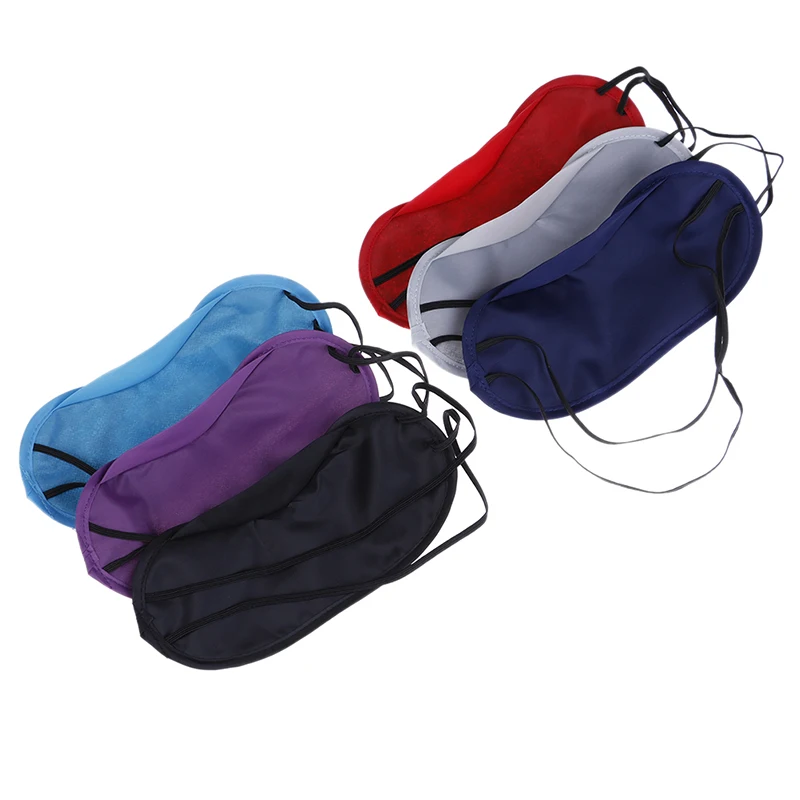 10Pcs Breathable Polyester Eyeshade Sleeping Eye Mask Portable Travel Sleep Rest Aid Eye Mask Cover Eye Patch Sleep Mask
