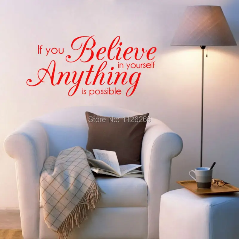 Motivational Quotes Wall Sticker If You Believe In Yourself Anything Is Possible Wall Decals for Sitting Room Decor
Motivational Quotes Wall Sticker If You Believe In Yourself Anything Is Possible Wall Decals for Sitting Room Decor