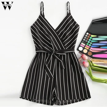 Womail Bodysuit Women Summer Sleeveless Strappy Short Playsuits Striped Cami Belt Romper Jumpsuit Loose Fashion F28
Womail Bodysuit Women Summer Sleeveless Strappy Short Playsuits Striped Cami Belt Romper Jumpsuit Loose Fashion F28