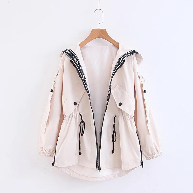 Autumn Women Letter Printed Jackets Stylish Black Basic Solid Outerwear Balck Female Pleated Spliced Coats Feminine Streetwear
Autumn Women Letter Printed Jackets Stylish Black Basic Solid Outerwear Balck Female Pleated Spliced Coats Feminine Streetwear