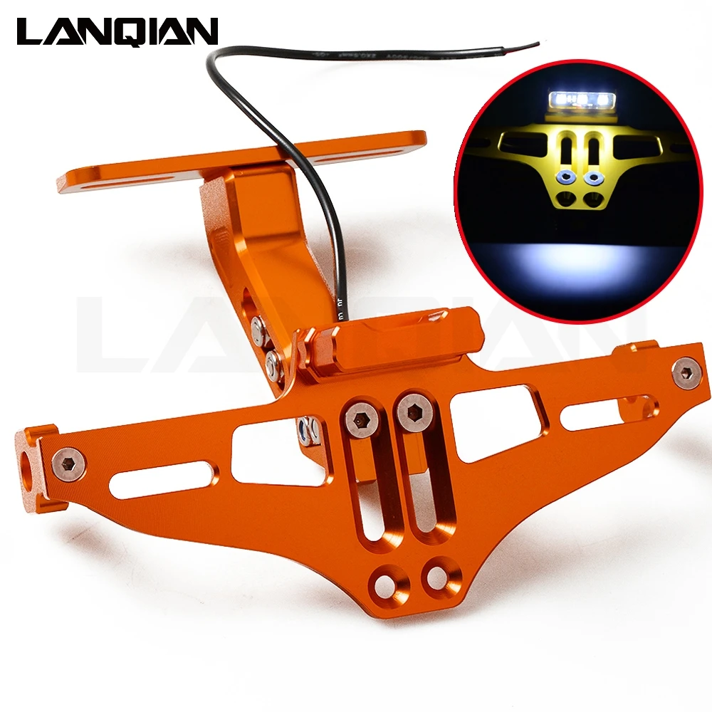 For KTM 1050 1090 1190 1290 Adventure R Universal Motorcycle License Plate Holder Bracket Adjustable Angle Fender Eliminator LED
For KTM 1050 1090 1190 1290 Adventure R Universal Motorcycle License Plate Holder Bracket Adjustable Angle Fender Eliminator LED