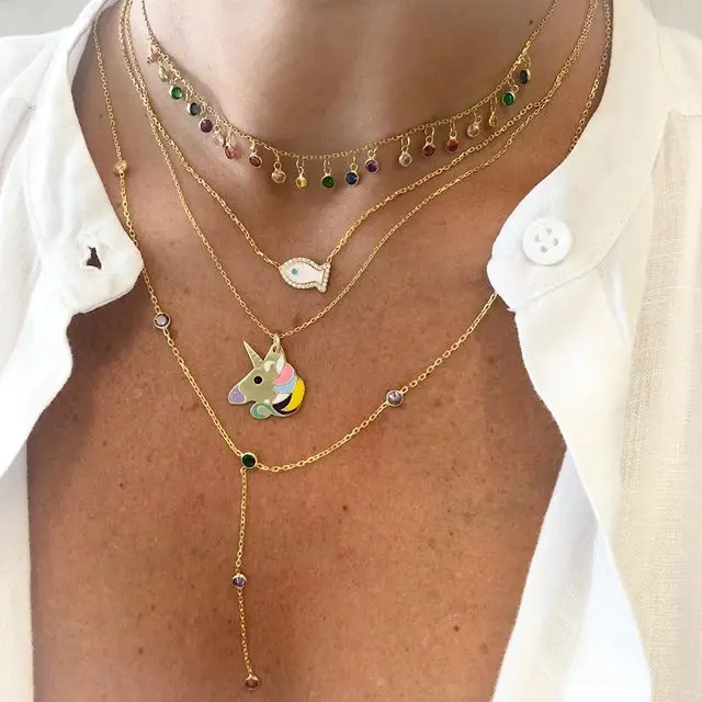 2019 New Sparking rainbow Tear Drop Chocker tiny Cz Dots Colours Charms Link Chain thin cz Stone Pendant Necklaces Women Jewelry
2019 New Sparking rainbow Tear Drop Chocker tiny Cz Dots Colours Charms Link Chain thin cz Stone Pendant Necklaces Women Jewelry