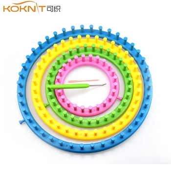 KOKNIT 4 Size Round Circle Hat Knitter Knitting Knit Loom Kit with Sewing Needle Set DIY Knitting Kit Embroidery Tools with Box
KOKNIT 4 Size Round Circle Hat Knitter Knitting Knit Loom Kit with Sewing Needle Set DIY Knitting Kit Embroidery Tools with Box