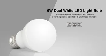 High-quality AC86~265V Mi Light E27 6W Dual White LED Light CCT Bulb Intelligent House Furnishing For houses restaurants bars
High-quality AC86~265V Mi Light E27 6W Dual White LED Light CCT Bulb Intelligent House Furnishing For houses restaurants bars