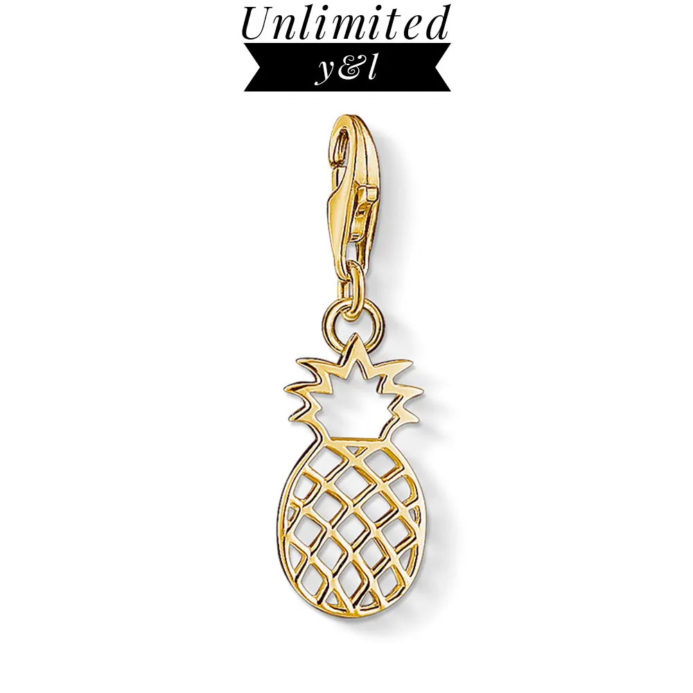 Gold Color Pineapple Charms 925 Sterling Silver Thomas Style Fashion Good DIY Jewelry Making Accessories Fit Bracelets Women Men
Gold Color Pineapple Charms 925 Sterling Silver Thomas Style Fashion Good DIY Jewelry Making Accessories Fit Bracelets Women Men