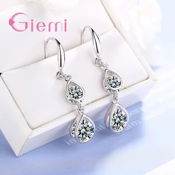925 Sterling Silver Dangle Earrings Trendy Sparkling Cubic Zirconia Stone Fashion Jewelry Women Girls Anniversary Engagement
925 Sterling Silver Dangle Earrings Trendy Sparkling Cubic Zirconia Stone Fashion Jewelry Women Girls Anniversary Engagement