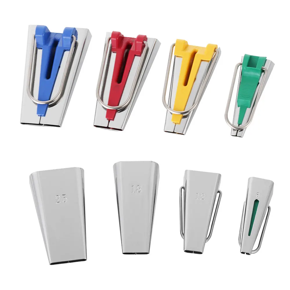 1Pcs 6mm/12mm/18mm/25mm Splicing Cloth Fabric Bias Tape Maker Binding Tool Overlocking Stitch Quilting DIY Sewing Accessories
1Pcs 6mm/12mm/18mm/25mm Splicing Cloth Fabric Bias Tape Maker Binding Tool Overlocking Stitch Quilting DIY Sewing Accessories