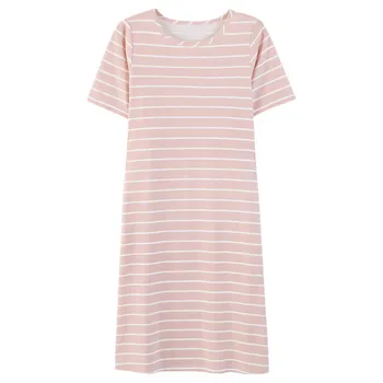 Yasemeen Striped Short Sleeve Nightdress Casual Comfort Cotton Robe Women Round Neck Home Clothes Casual Dressing grown for Girl
Yasemeen Striped Short Sleeve Nightdress Casual Comfort Cotton Robe Women Round Neck Home Clothes Casual Dressing grown for Girl