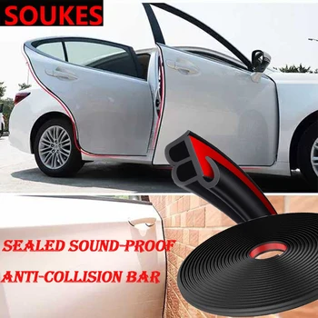 

5M Carbon Car Door Sealing Soundproof Crash Strip For Peugeot 206 307 407 308 208 Toyota Corolla Yaris Rav4 Avensis Mini Cooper