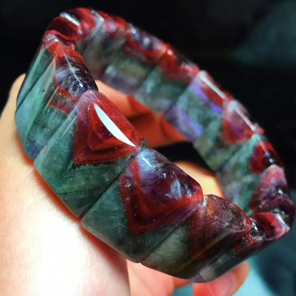 Top Natural Auralite 23 Red Purple Bracelets Canada Big Rectangle Beads 21x9mm Man Women Reiki Stone AAAAA Drop Shipping
Top Natural Auralite 23 Red Purple Bracelets Canada Big Rectangle Beads 21x9mm Man Women Reiki Stone AAAAA Drop Shipping