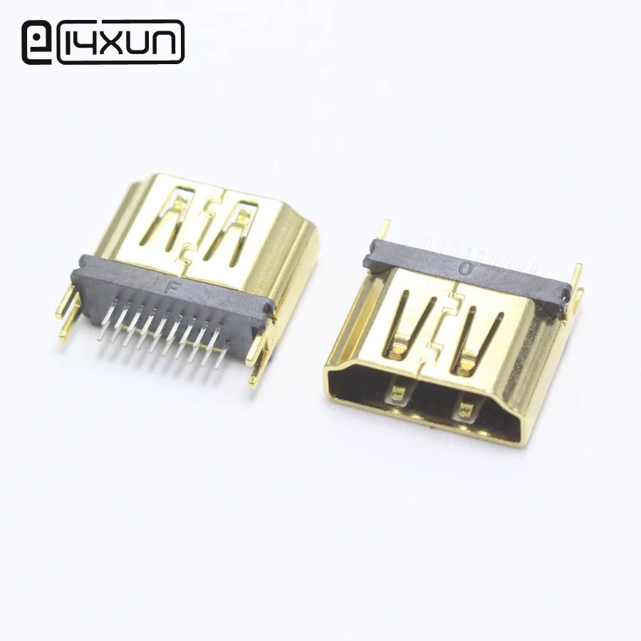 1 шт. HDMI 19P позолоченный гнездовой разъем цифровой HD 9 + 10P сетевая телеприставка