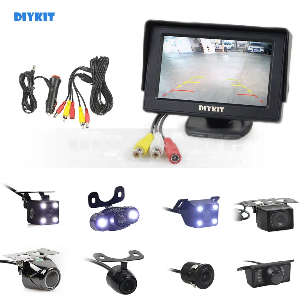 DIYKIT 4.3inch Car Rearview Monitor Auto Parking Video Night Vision Backup Reverse Camera Car Rear View Camera free Car Charger
DIYKIT 4.3inch Car Rearview Monitor Auto Parking Video Night Vision Backup Reverse Camera Car Rear View Camera free Car Charger