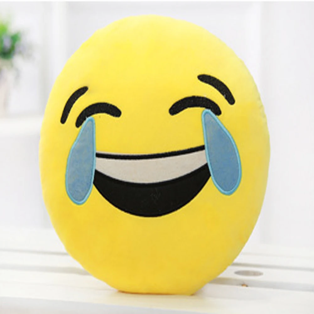 

Funny Cute emoji pillow 55cm Smiley plush Cojines Chair Round Cushion emoticon Pillows Poop Stuffed almofada Couch Smile Face