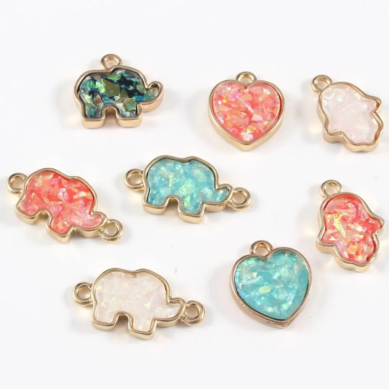2pc Resin Synthetic Opal Elephant Fatima Hand Heart Earring Glitter Pendants Bracelet Connectors Charm DIY Ear Necklace Findings
2pc Resin Synthetic Opal Elephant Fatima Hand Heart Earring Glitter Pendants Bracelet Connectors Charm DIY Ear Necklace Findings