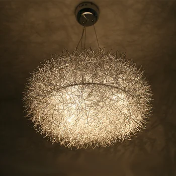 20" Aluminum Wire Nest Dining Room Pendant Light Glass Egg Restaurant Study Room Lamp Glass Oval Ball 8 Lights Pendant Lamp
20" Aluminum Wire Nest Dining Room Pendant Light Glass Egg Restaurant Study Room Lamp Glass Oval Ball 8 Lights Pendant Lamp