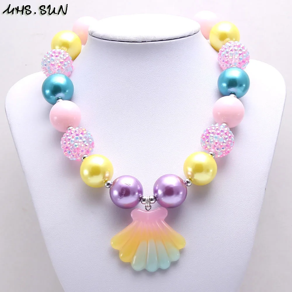 MHS.SUN Kids Fashion Jewelry 1PCS/Lot Handmade DIY Chunky Bubblegum Beads Necklace Baby Girls Shell Pendant Necklaces Jewelry
MHS.SUN Kids Fashion Jewelry 1PCS/Lot Handmade DIY Chunky Bubblegum Beads Necklace Baby Girls Shell Pendant Necklaces Jewelry