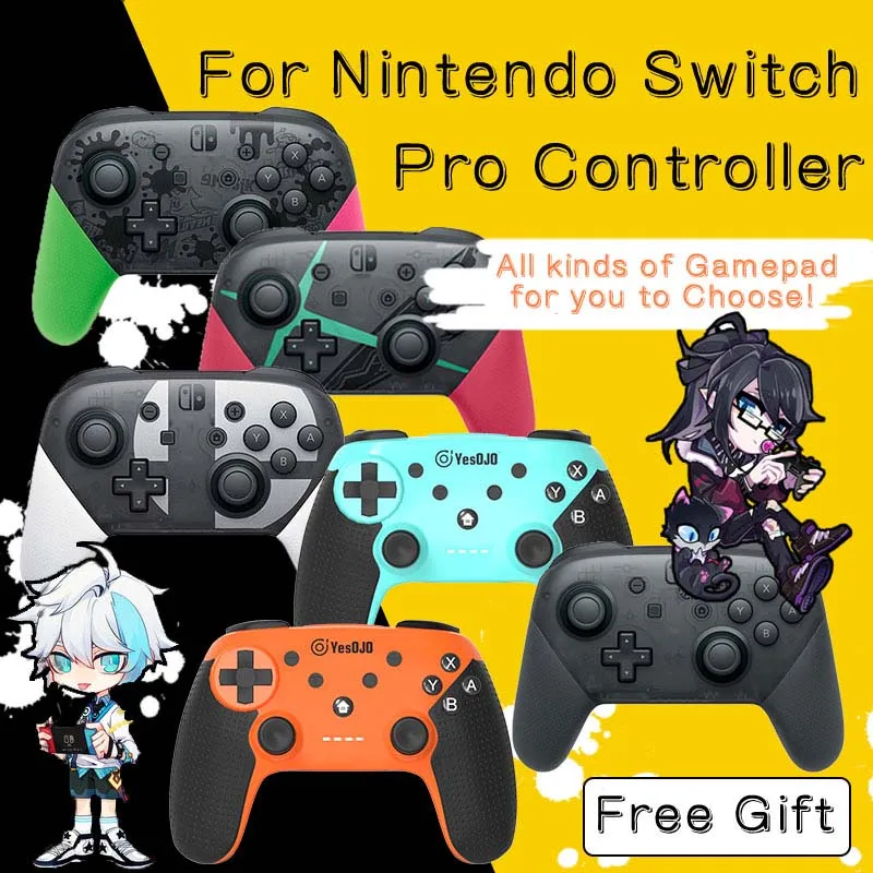Switch Pro Splatoon2 Bluetooth Wireless Gamepad Remote Controller Joypad for Nintendo Switch NS pro game player Console Joystick
Switch Pro Splatoon2 Bluetooth Wireless Gamepad Remote Controller Joypad for Nintendo Switch NS pro game player Console Joystick