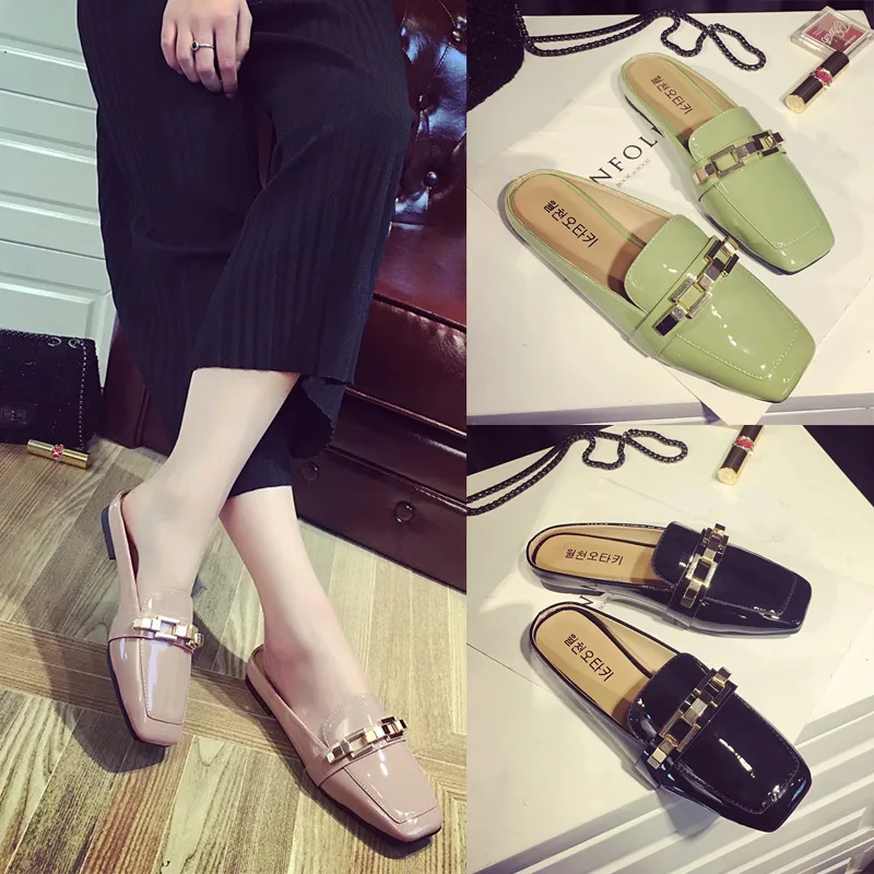 Slippers female summer wear new fashion shoes lazy no heel baotou half drag flat square female sandals
Slippers female summer wear new fashion shoes lazy no heel baotou half drag flat square female sandals