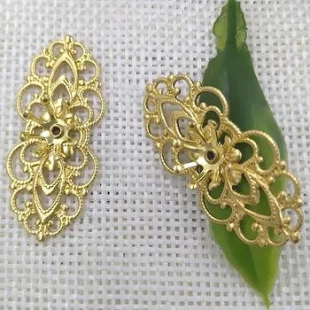 15*33mm Metal Filigree Flower Charms Wraps Connectors Links Retro Bu Yao Hair Clasp Accessories DIY Findings Supplies
15*33mm Metal Filigree Flower Charms Wraps Connectors Links Retro Bu Yao Hair Clasp Accessories DIY Findings Supplies