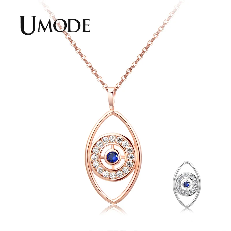 UMODE 2019 New Round Blue Zircon Evil Eye Pendant Necklace for Women Rose&White Gold Crystal Necklace Link Chain Jewelry AUN0357
UMODE 2019 New Round Blue Zircon Evil Eye Pendant Necklace for Women Rose&White Gold Crystal Necklace Link Chain Jewelry AUN0357