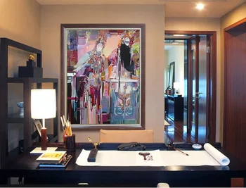 Free shipping Beijing opera charartworks by hand painted on canvas for wall picture decoration oil painting for decorative
Free shipping Beijing opera charartworks by hand painted on canvas for wall picture decoration oil painting for decorative