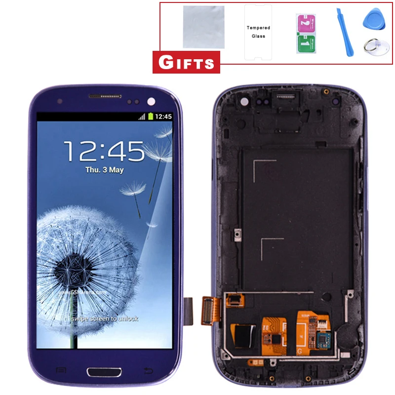 For Samsung Galaxy S3 i9300 LCD Display Touch Screen Digitizer Full Assembly with Bezel Frame and Home Botton
For Samsung Galaxy S3 i9300 LCD Display Touch Screen Digitizer Full Assembly with Bezel Frame and Home Botton