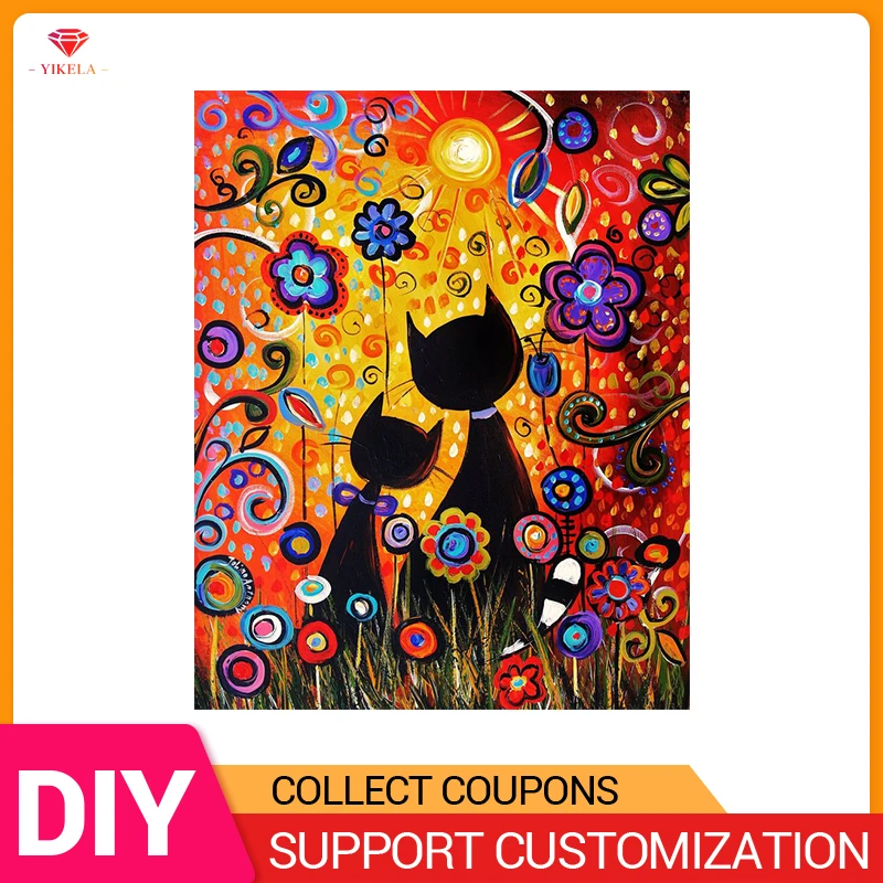 YIKELA Flower 5D DIY Cats Diamond Paining Full Round Accessory Cross Stitch Diamant Painting love Gift Decoration Embroidery
YIKELA Flower 5D DIY Cats Diamond Paining Full Round Accessory Cross Stitch Diamant Painting love Gift Decoration Embroidery