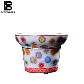 Brief Ceramic Porcelain Tea Strainers Chinese Kung Fu Tea Set Accessories Hand Painted Flower Pattern Tea Drain Coffee Filters
Brief Ceramic Porcelain Tea Strainers Chinese Kung Fu Tea Set Accessories Hand Painted Flower Pattern Tea Drain Coffee Filters
