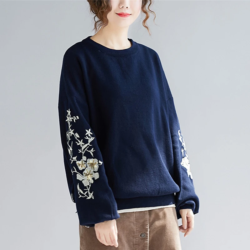 Johnature 2019 New Autumn Winter Casual Embroidered Loose Knitting Sweaters Women O-neck Full Sleeve Patchwork Korean Sweaters
Johnature 2019 New Autumn Winter Casual Embroidered Loose Knitting Sweaters Women O-neck Full Sleeve Patchwork Korean Sweaters