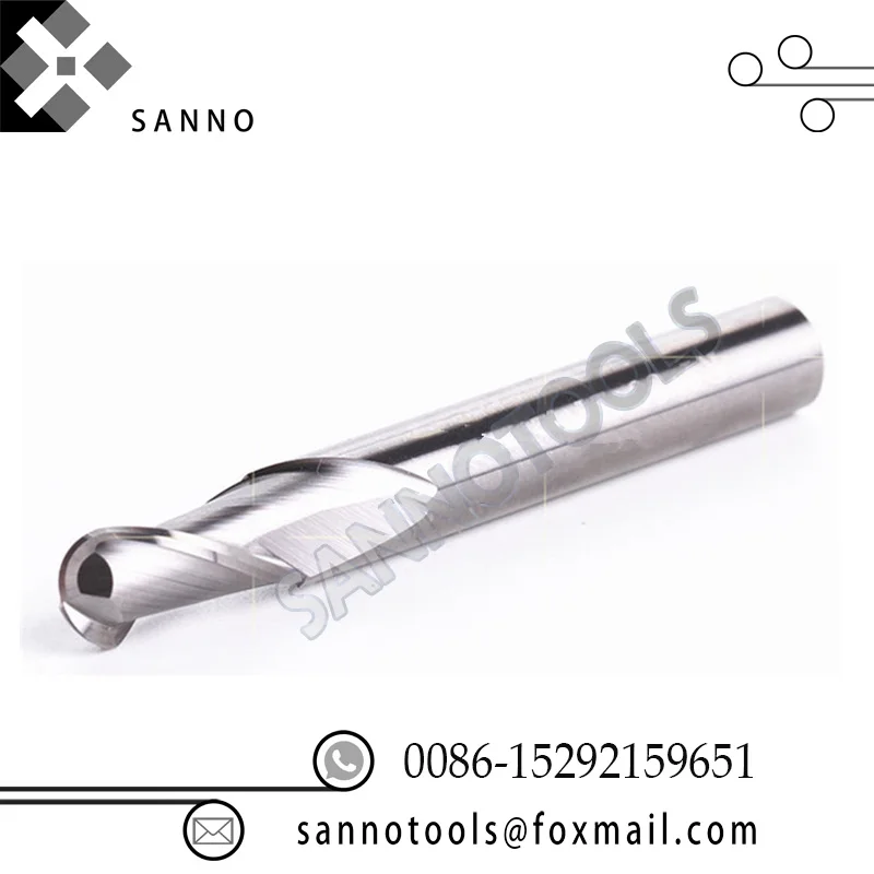 HRC 45degree 2 flutes tungsten steel ball nose end mill with long shank CNC end milling cutter for cutting aluminum alloys
HRC 45degree 2 flutes tungsten steel ball nose end mill with long shank CNC end milling cutter for cutting aluminum alloys