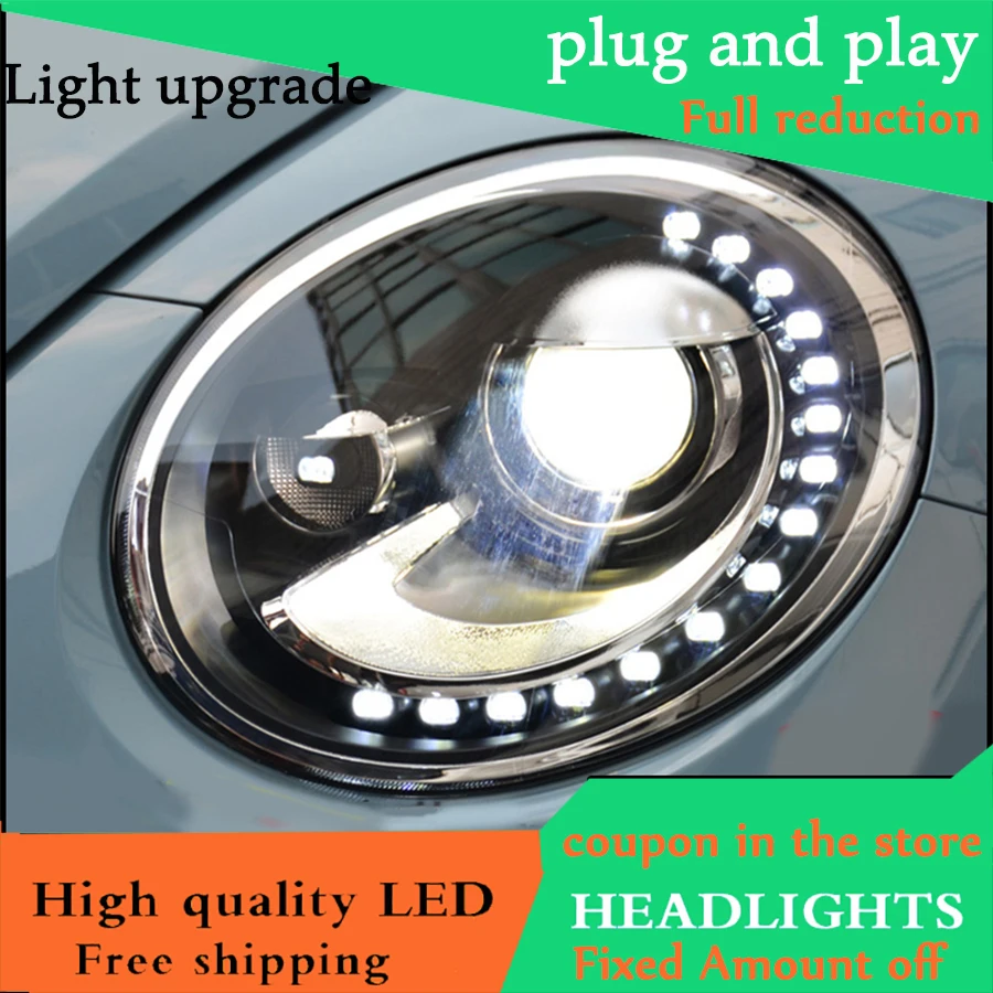 Car Styling Head Lamp case For VW Beetle 2013-2015 Headlights LED Headlight DRL Daytime Running Light Bi-Xenon HID Accessories
Car Styling Head Lamp case For VW Beetle 2013-2015 Headlights LED Headlight DRL Daytime Running Light Bi-Xenon HID Accessories