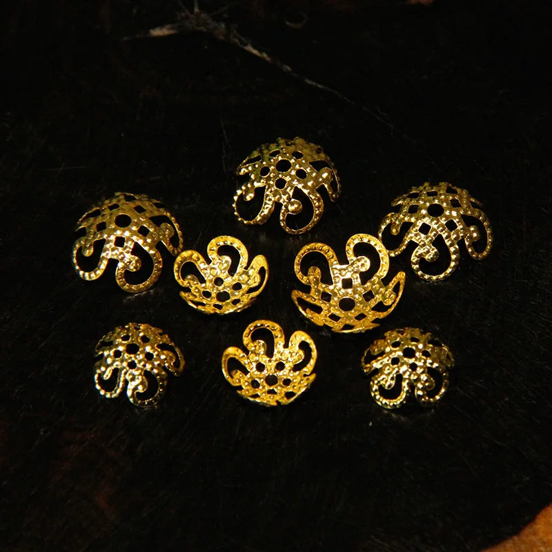 200pcs/lot Gold Color 8mm 10mm Flower Spacer Bead Caps Filigree Loose Bead End Caps For DIY Jewelry Making Findings Supplies
200pcs/lot Gold Color 8mm 10mm Flower Spacer Bead Caps Filigree Loose Bead End Caps For DIY Jewelry Making Findings Supplies