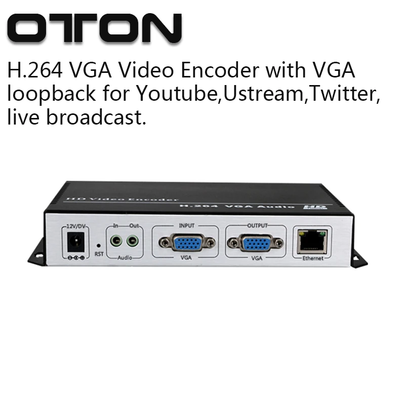 OTON H.264 VGA Video Encoder for IPTV Media Server, Online Live Stream Broadcast, works with wowza xtream codes YouTube, etc.
OTON H.264 VGA Video Encoder for IPTV Media Server, Online Live Stream Broadcast, works with wowza xtream codes YouTube, etc.