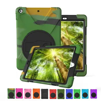 For iPad 2017 9.7 New Model Silicon Hard Case Shockproof Protective Stand Skin For Apple iPad 2017 Tablet 9.7 inch Shell Fundas