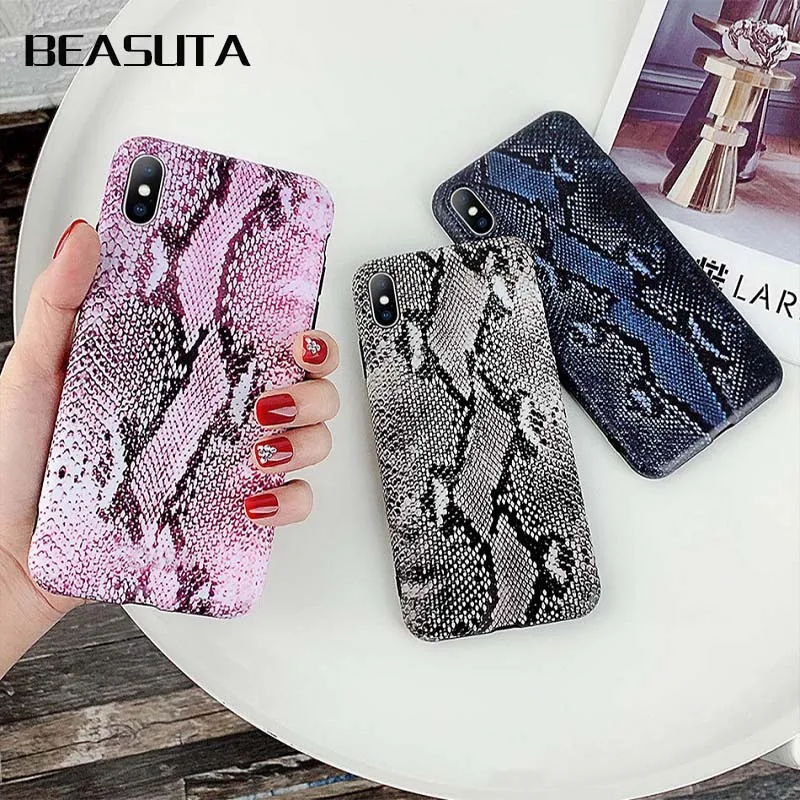Vintage snake skin phone case for iphone XS Max Matte soft tpu case for iphone X XR XS 6 6s 7 8 plus back cover capa
Vintage snake skin phone case for iphone XS Max Matte soft tpu case for iphone X XR XS 6 6s 7 8 plus back cover capa
