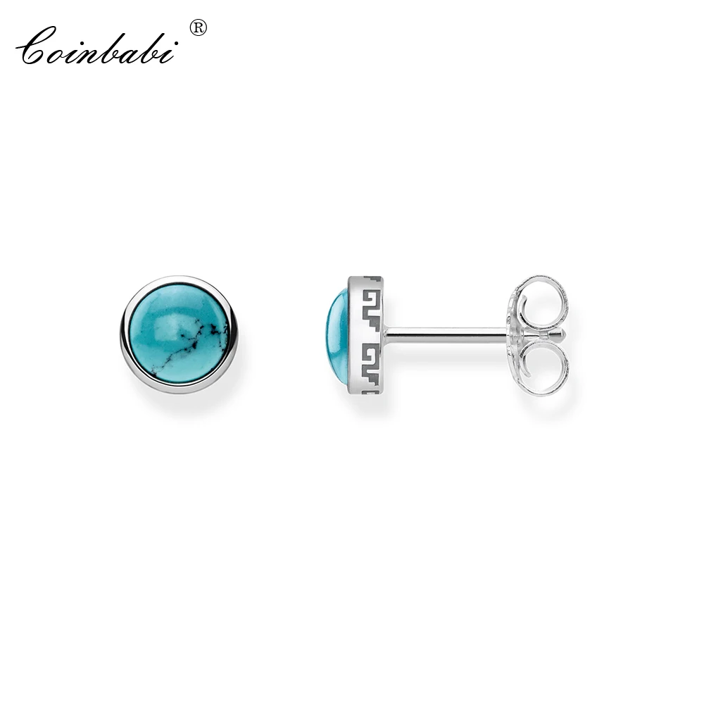 Stud Earrings Blue Stone Trendy Gift For Women Men Ts High Quality Earring Thomas Style 925 Sterling Silver Fashion Jewelry
Stud Earrings Blue Stone Trendy Gift For Women Men Ts High Quality Earring Thomas Style 925 Sterling Silver Fashion Jewelry