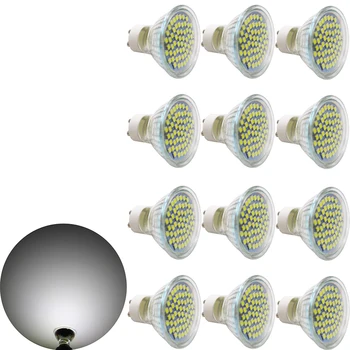 12x LED Bulb GU10 LED Lamp AC 220V SMD 2835 Spotlight 60LEDs Warm White Cold White Lights for Home Decoration Glass lamp cup
12x LED Bulb GU10 LED Lamp AC 220V SMD 2835 Spotlight 60LEDs Warm White Cold White Lights for Home Decoration Glass lamp cup