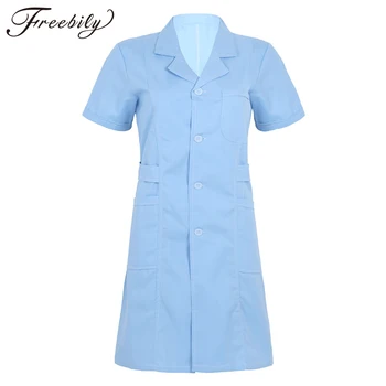 New Fashion Short Sleeve Stand Collar Women Medical Coat Uniform Medical Lab Coat Hospital Slim pink Blue White Nurse Uniform
New Fashion Short Sleeve Stand Collar Women Medical Coat Uniform Medical Lab Coat Hospital Slim pink Blue White Nurse Uniform